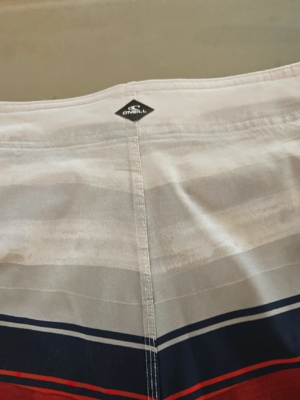 O'Neill Red, Blue & White Striped Men's Board Shorts